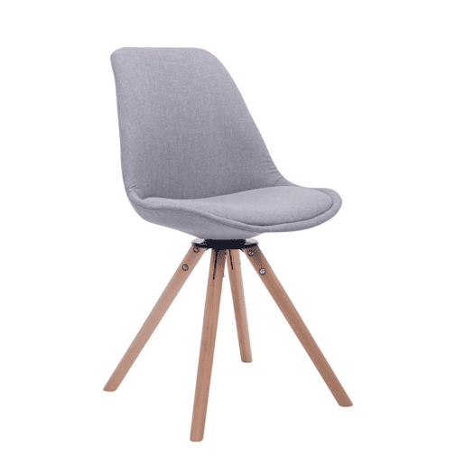 Silla para visitas Troyes Rund en Tela Gris 56X48X84 cm