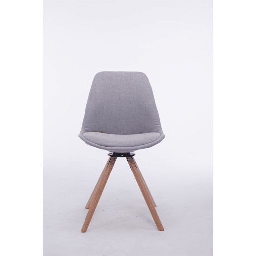 Silla para visitas Troyes Rund en Tela Gris 56X48X84 cm