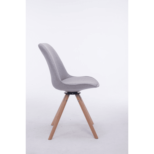Silla para visitas Troyes Rund en Tela Gris 56X48X84 cm