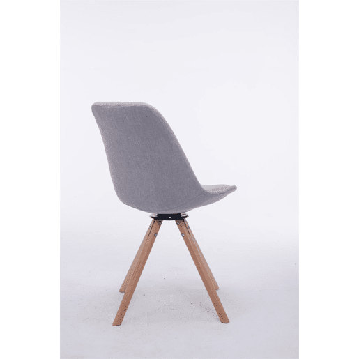 Silla para visitas Troyes Rund en Tela Gris 56X48X84 cm