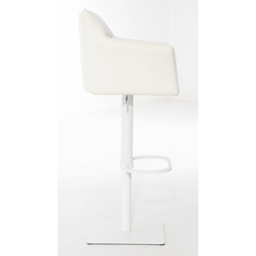 Juego de 2 taburetes de bar Damaso de polipiel Simil cuero Crema 45X64X88 cm