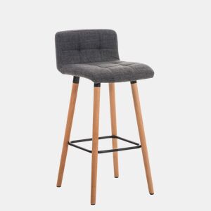 Taburete de bar Lincoln Tela Gris claro 49X42X94 cm