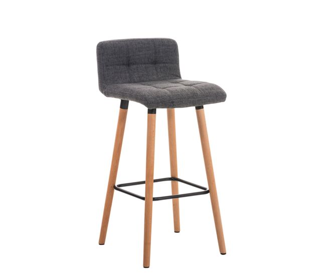 Taburete de bar lincoln tela gris claro 49x42x94 cm