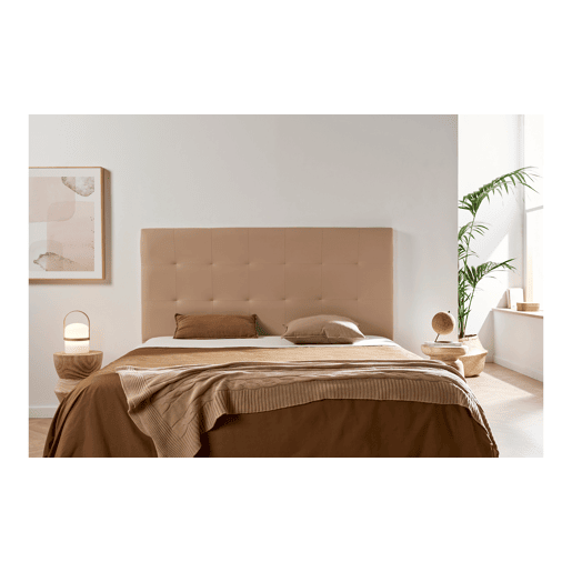 Cabeceira Estofada ATENEA Pele Sintética 210x120x8 cm - Dourado - Moonia