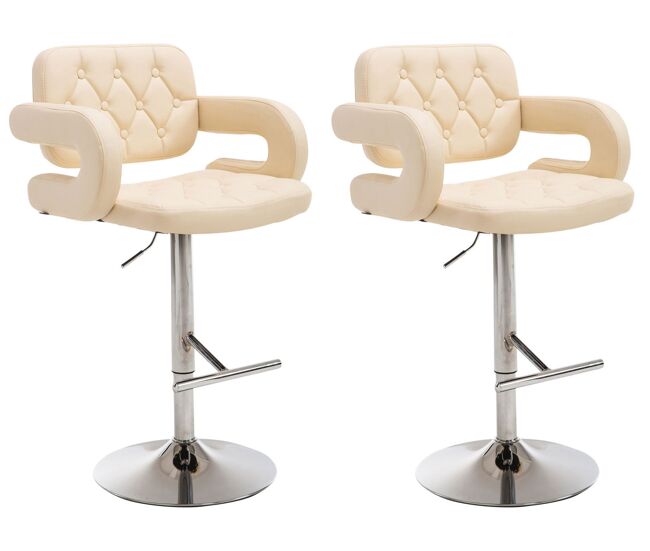 Set de 2 taburetes de bar dublin 62x55x103 cm