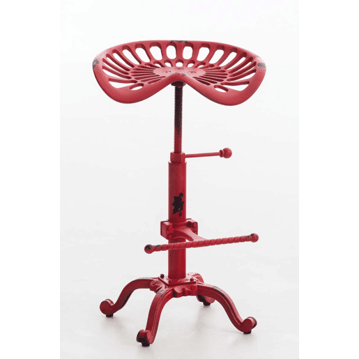 Set De 2 Taburetes De Bar Butch Metal Rojo 34X44X56 cm