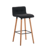 Taburete de bar Lincoln Tela Negro 49X42X94 cm