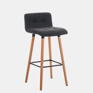 Taburete de bar Lincoln Tela Gris oscuro 49X42X94 cm