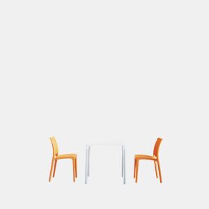 Silla Apilable Maya Plástico Naranja 50X44X81 cm