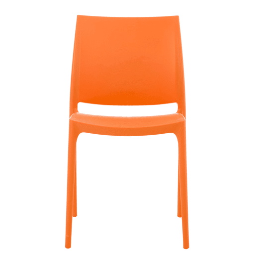 Silla Apilable Maya Plástico Naranja 50X44X81 cm