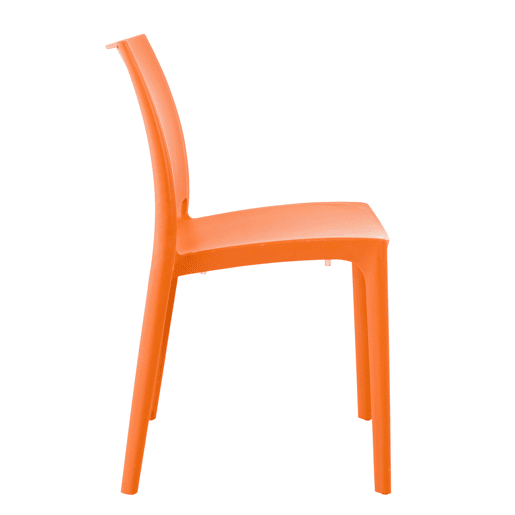Silla Apilable Maya Plástico Naranja 50X44X81 cm