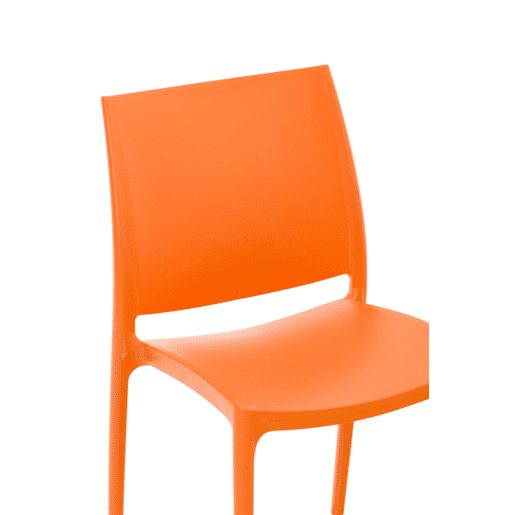 Silla Apilable Maya Plástico Naranja 50X44X81 cm