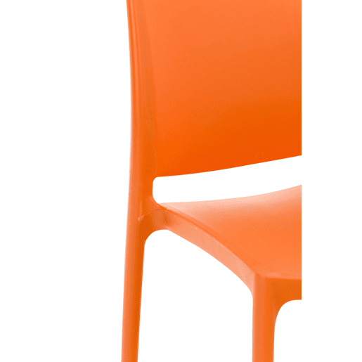 Silla Apilable Maya Plástico Naranja 50X44X81 cm