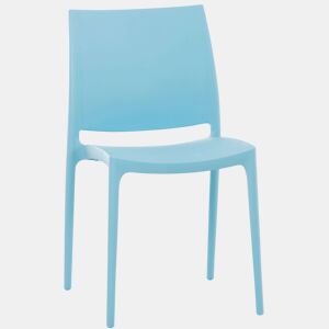 Silla Apilable Maya Plástico Azul claro 50X44X81 cm