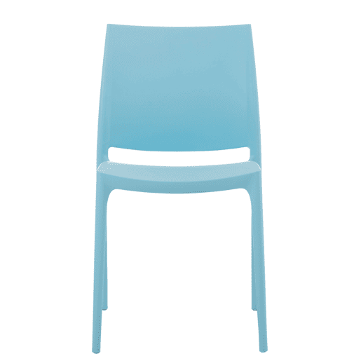 Silla Apilable Maya Plástico Azul claro 50X44X81 cm