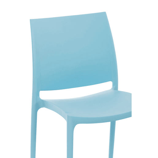 Silla Apilable Maya Plástico Azul claro 50X44X81 cm