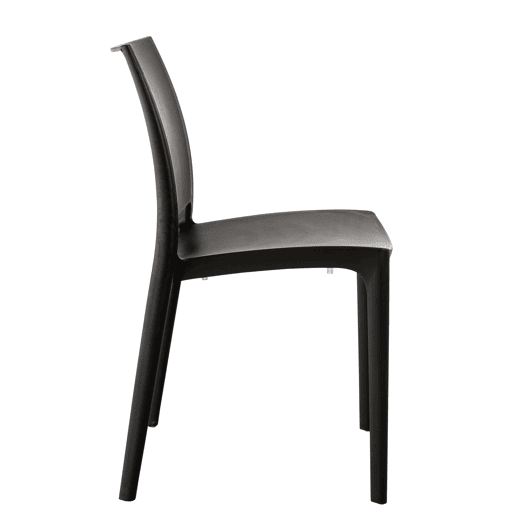 Silla Apilable Maya Plástico Negro 50X44X81 cm