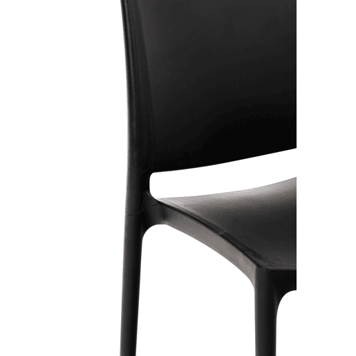 Silla Apilable Maya Plástico Negro 50X44X81 cm