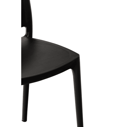 Silla Apilable Maya Plástico Negro 50X44X81 cm