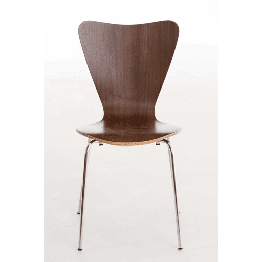 Silla de Visita Apilable Calisto Madera Nogal 49X45X85 cm