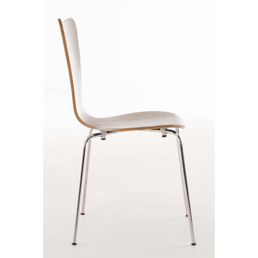 Silla de Visita Apilable Calisto Madera Nogal 49X45X85 cm