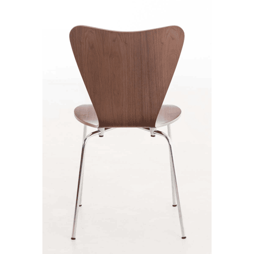 Silla de Visita Apilable Calisto Madera Nogal 49X45X85 cm