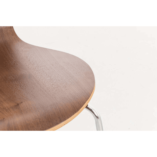 Silla de Visita Apilable Calisto Madera Nogal 49X45X85 cm