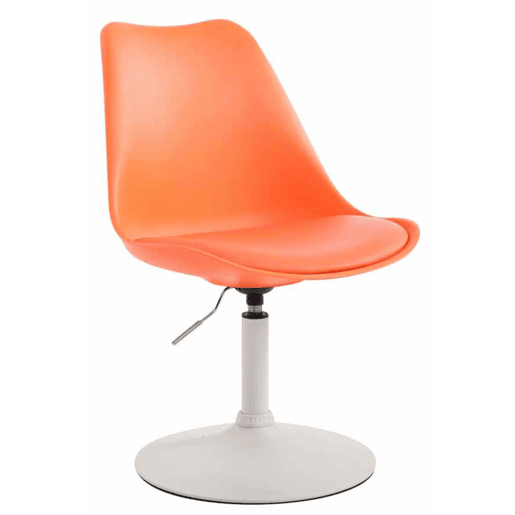Set de 4 sillas de comedor Maverick con pie de trompeta Plástico Naranja 57X48X76 cm