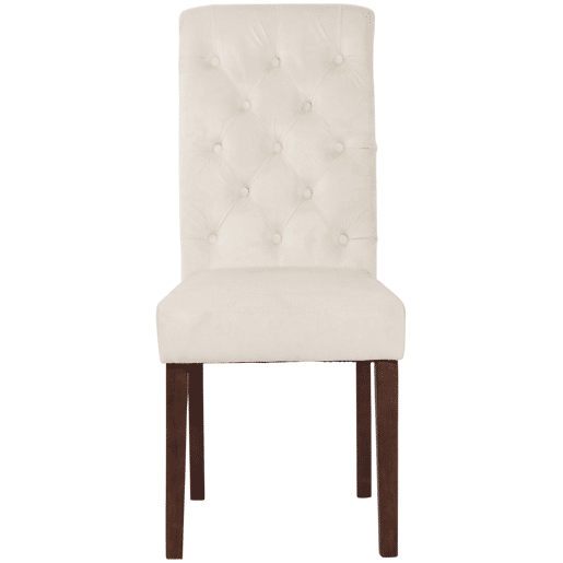 Silla de comedor Lisburn Terciopelo Crema 63X45X98 cm