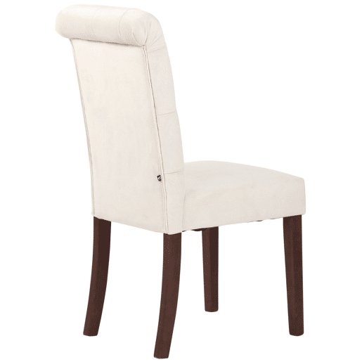 Silla de comedor Lisburn Terciopelo Crema 63X45X98 cm