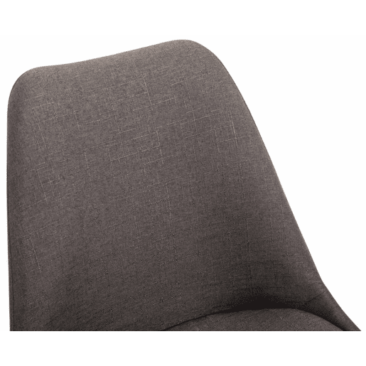 Set de 4 sillas de comedor Maverick en tela Gris oscuro 57X48X76 cm