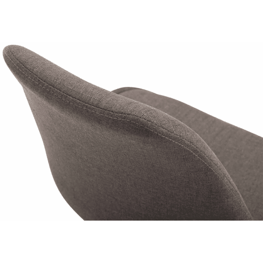 Set de 4 sillas de comedor Maverick en tela Gris oscuro 57X48X76 cm