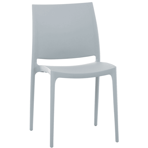 Silla Apilable Maya Plástico Gris claro 50X44X81 cm