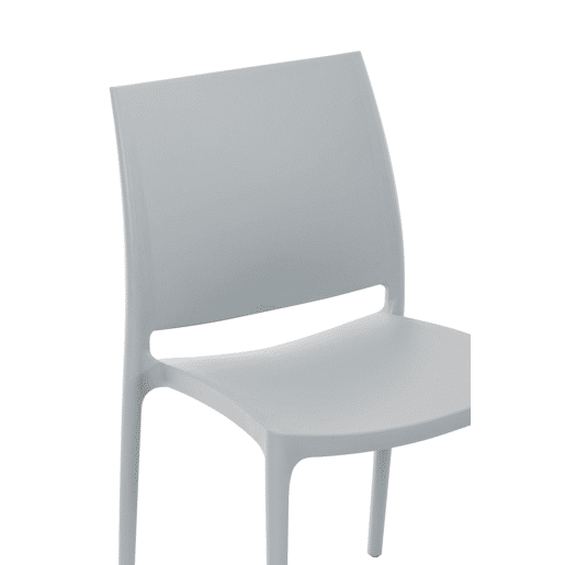 Silla Apilable Maya Plástico Gris claro 50X44X81 cm