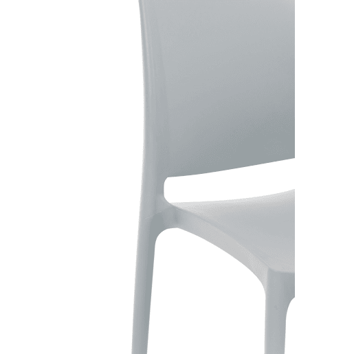 Silla Apilable Maya Plástico Gris claro 50X44X81 cm