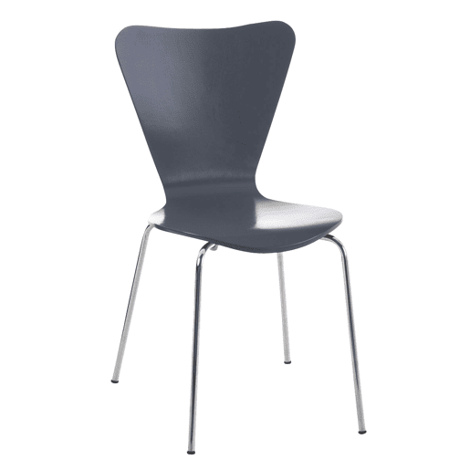 Silla de Visita Apilable Calisto Madera Gris 49X45X85 cm