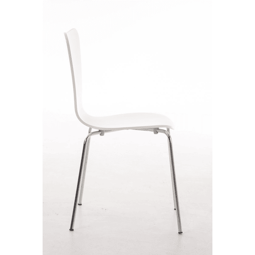 Silla de Visita Apilable Calisto Madera Blanco 49X45X85 cm