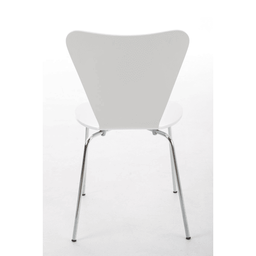 Silla de Visita Apilable Calisto Madera Blanco 49X45X85 cm