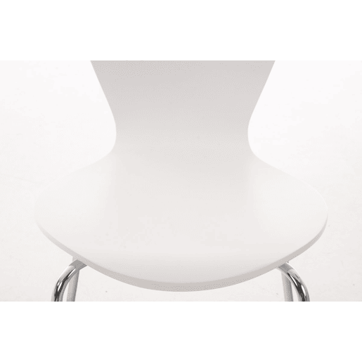 Silla de Visita Apilable Calisto Madera Blanco 49X45X85 cm