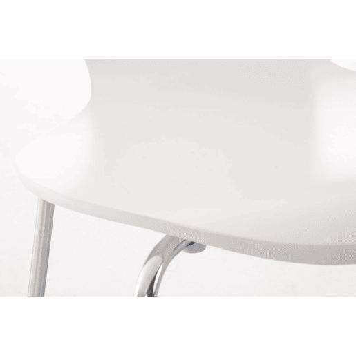 Silla de Visita Apilable Calisto Madera Blanco 49X45X85 cm