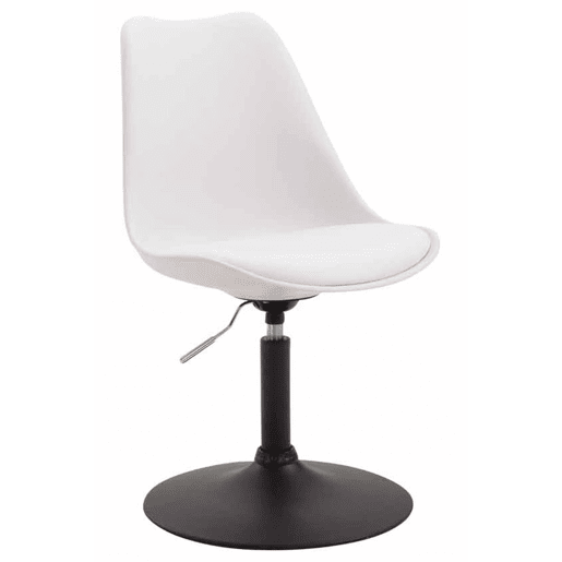 Set de 4 sillas de comedor Maverick con pie de trompeta Plástico Blanco 57X48X76 cm