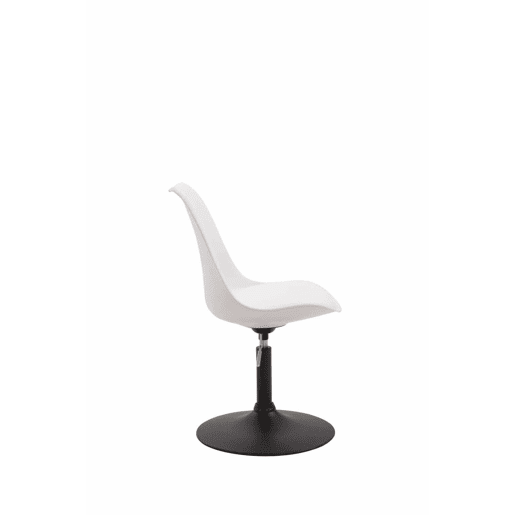 Set de 4 sillas de comedor Maverick con pie de trompeta Plástico Blanco 57X48X76 cm