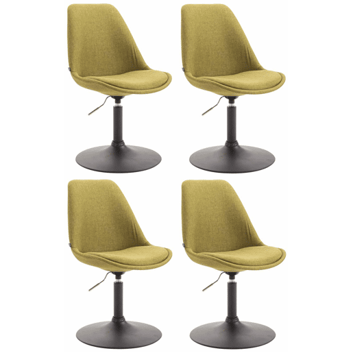 Set de 4 sillas de comedor Maverick en tela Verde 57X48X76 cm