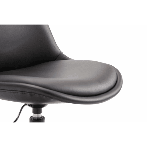 Silla De Comedor Maverick Simil cuero Negro 57X48X76 cm