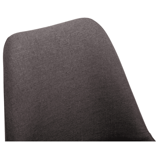 Set de 4 sillas de comedor Maverick en tela Gris oscuro 57X48X76 cm