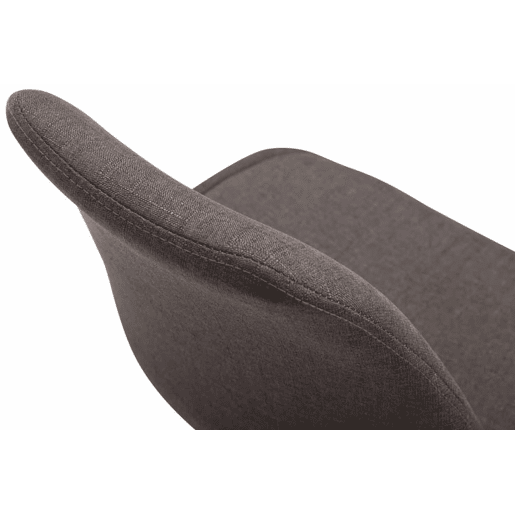 Set de 4 sillas de comedor Maverick en tela Gris oscuro 57X48X76 cm