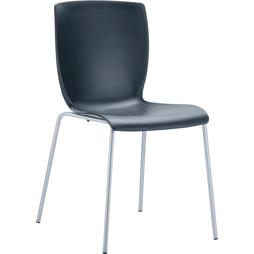 Silla Apilable Mio Plástico Negro 50X47X80 cm