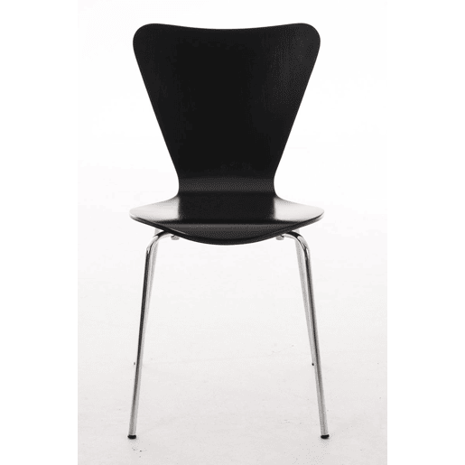 Silla de Visita Apilable Calisto Madera Negro 49X45X85 cm