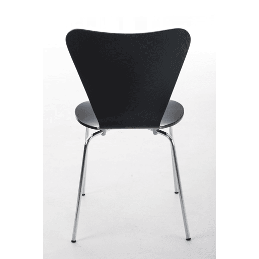 Silla de Visita Apilable Calisto Madera Negro 49X45X85 cm