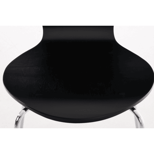 Silla de Visita Apilable Calisto Madera Negro 49X45X85 cm